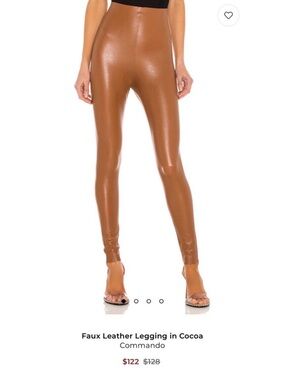 NEW Commando Faux Leather Leggings Perfect Control COCOA BROWN